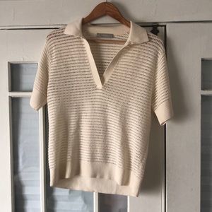 Everlane. Cream top. size L